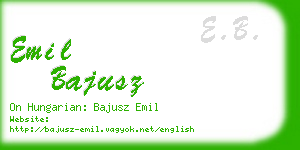 emil bajusz business card